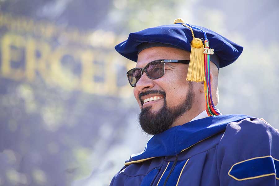 UC Merced graduate on graduation day
