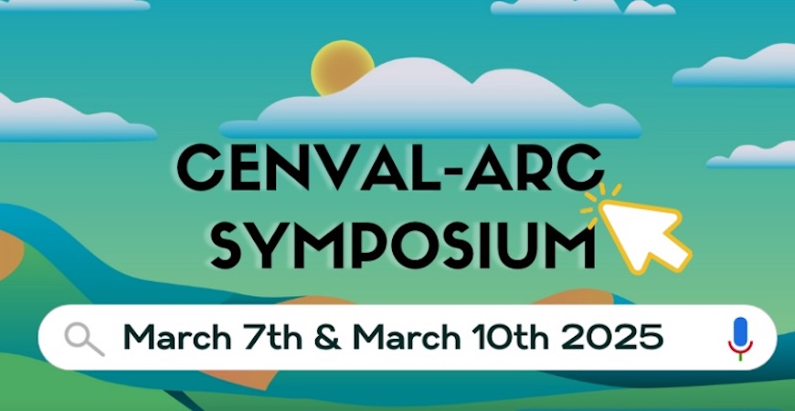 Graphic depicts the dates of the CENVAL-ARC Symposium, March 7 and 10, 2025.