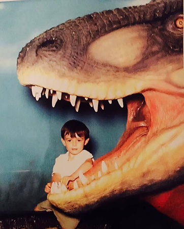 Duran's interest in dinosaurs dates back to his childhood. 