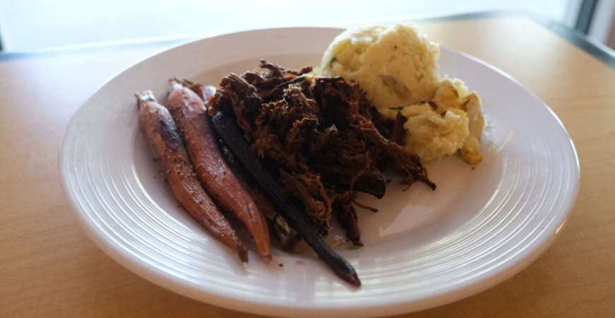 Plate of food served during the event