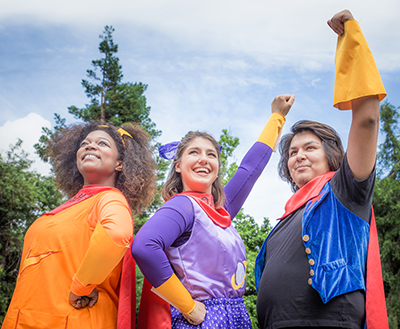 This year's cast includes TaNayiah Bryels (from left), Chrysanthe Pappas and Christian Cabral.