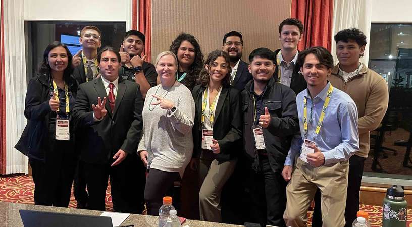 UC Merced engineering students at the SHPE conference in Charlotte, N.C.