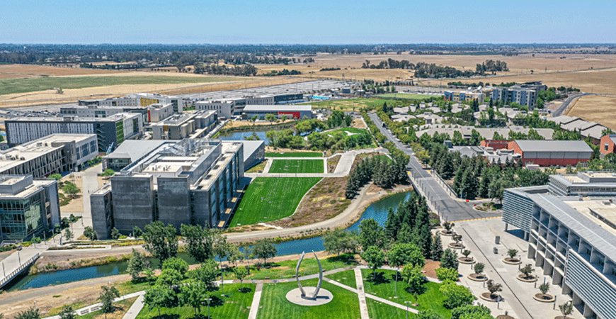 UC Merced campus overhead view